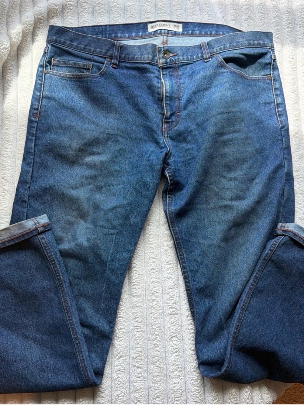 Element Men's Straight Jeans in Medium Blue Wash